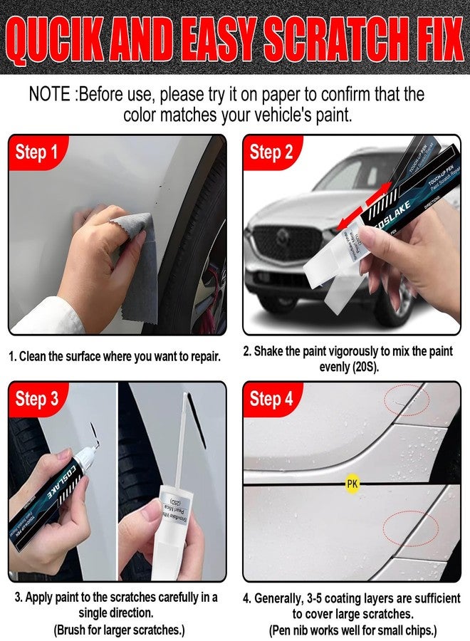 COSLAKE Car Touch Up Paint(Deep Crystal Blue Mica(42M)) for Mazda, Car Paint Scratch Repair Kit, Quick & Easy Solution to Repair, 2 in 1 Scratch Remover Pen with Color-Matched - Image 5